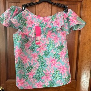 NWT Lily Pulitzer off the shoulder top Size M